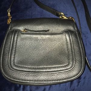 Marc Jacobs black leather crossbody black & gold